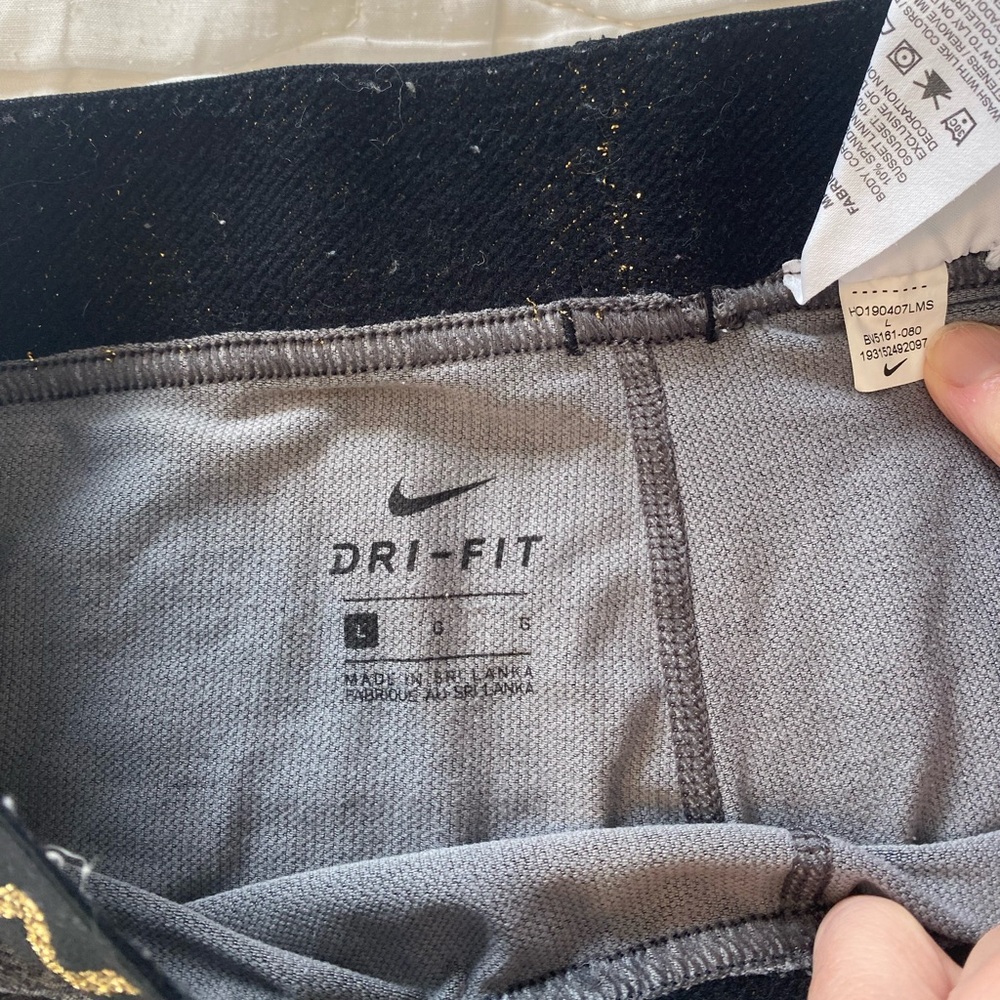 Nike Dri-FIT Black and Gray athletic running or yoga pants
